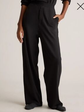 Quince Women's Dream Lounge Boyfriend Oversized Pajama Bottoms Black Size XS